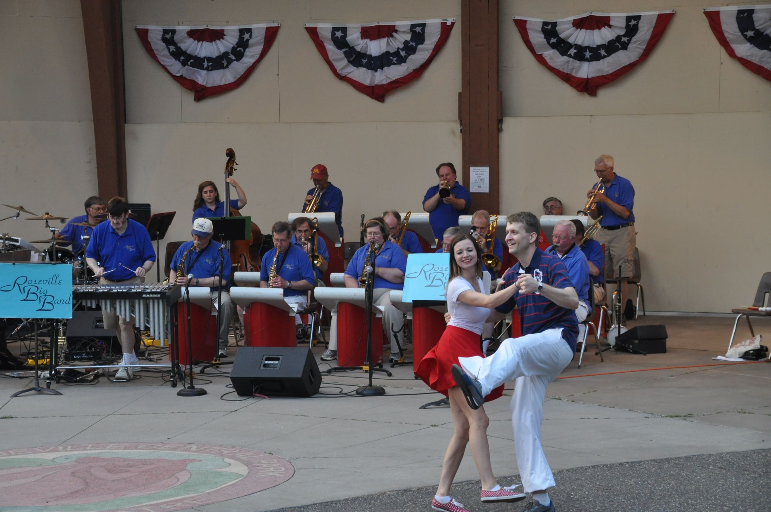Roseville Big Band with dancers