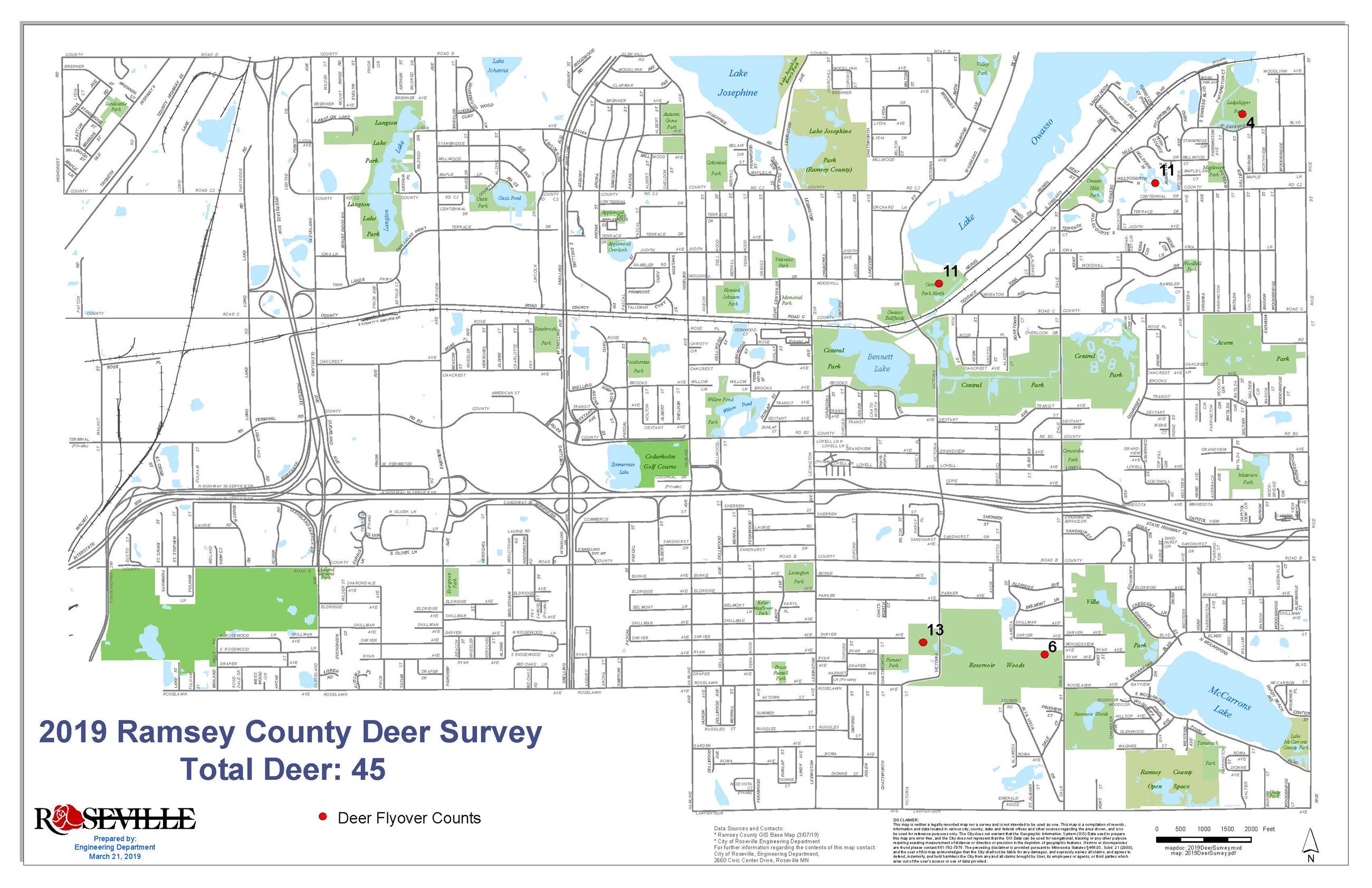 2019 Ramsey County Deer Survey (Roseville)