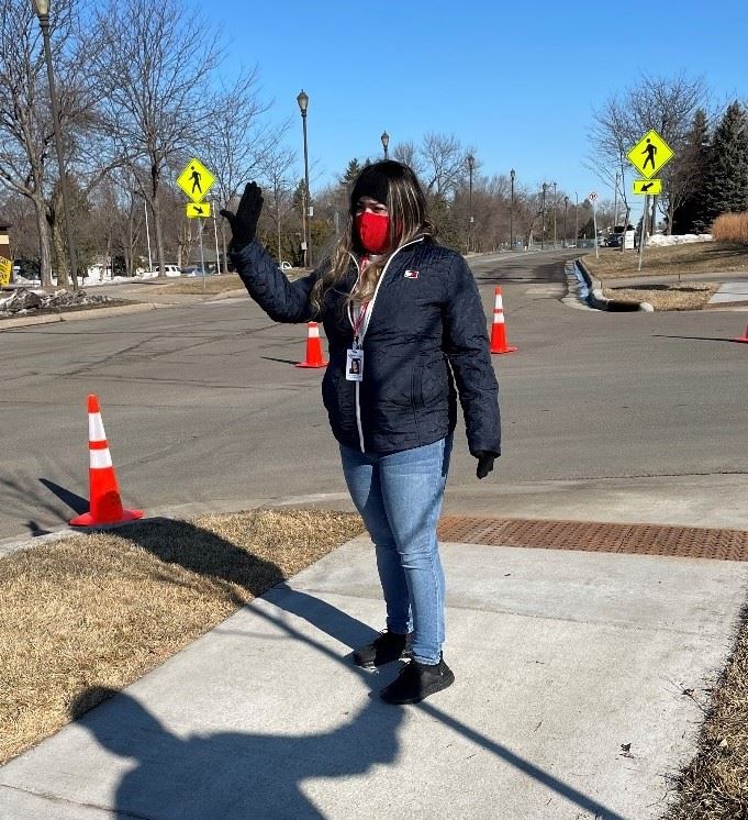 Intern Directing Traffic