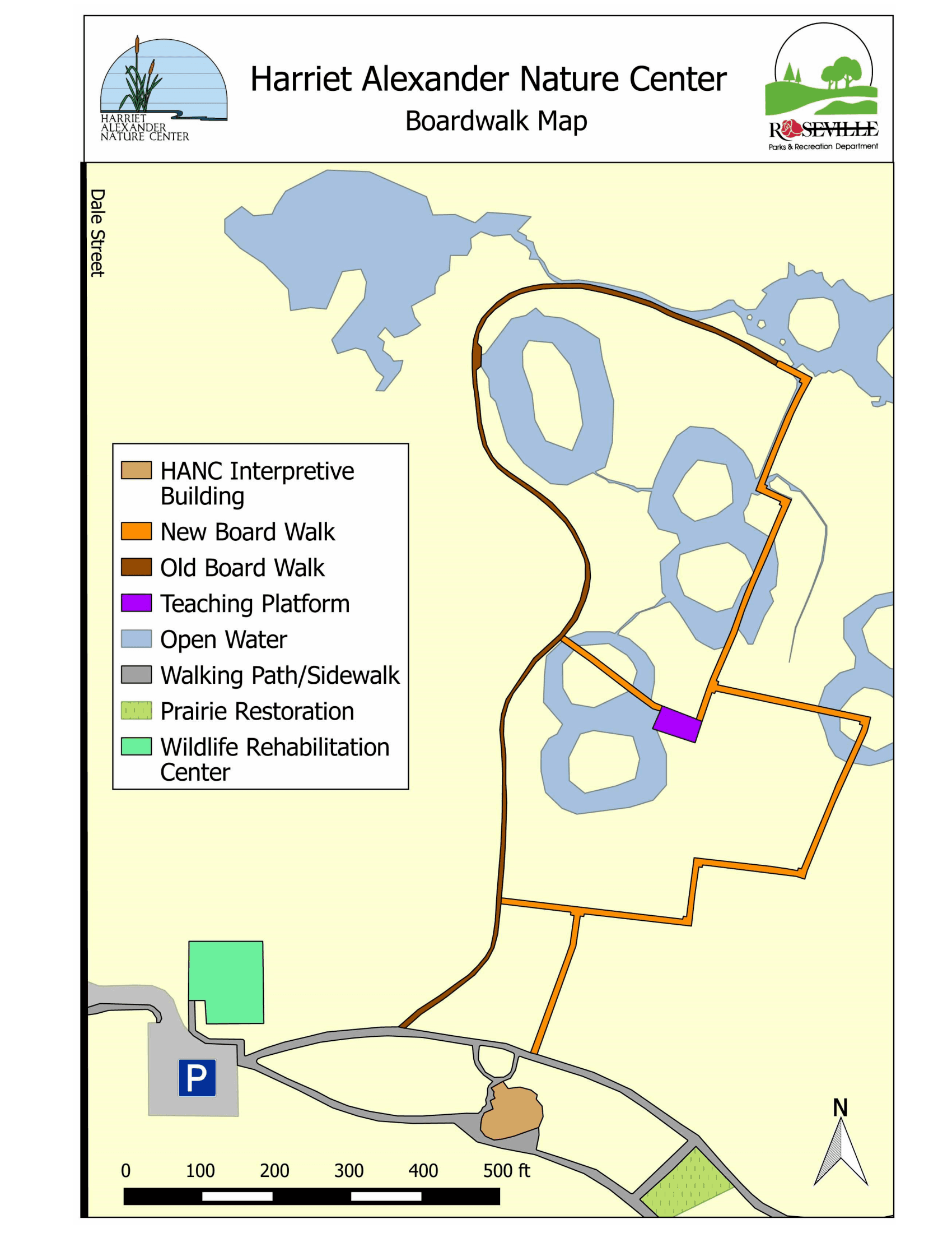 HANC Boardwalk map overhead with trails