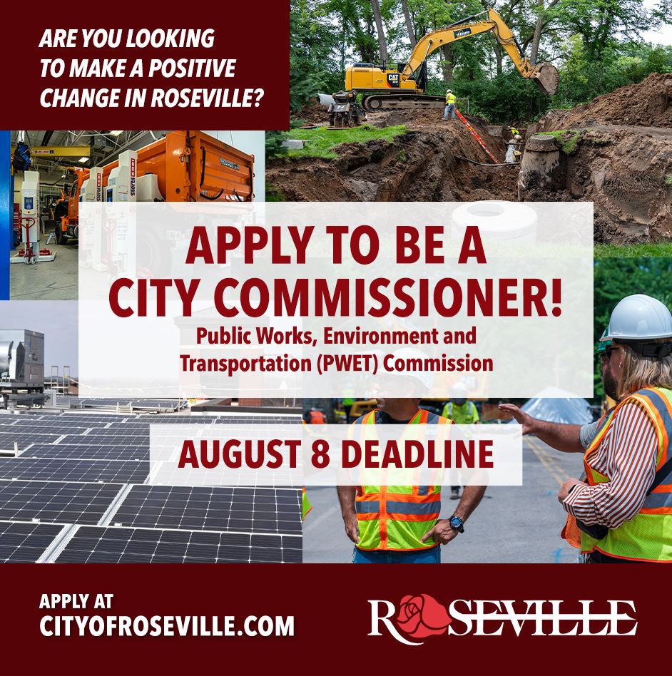 Are you passionate about public works, environment and transportation in Roseville?