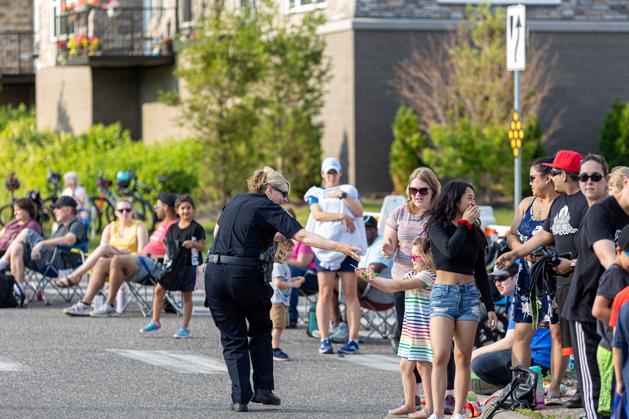 Police Chief Erika Scheider at a community event.