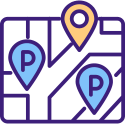 A transportation icon shows a city map.