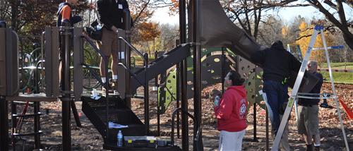 Building the new playground